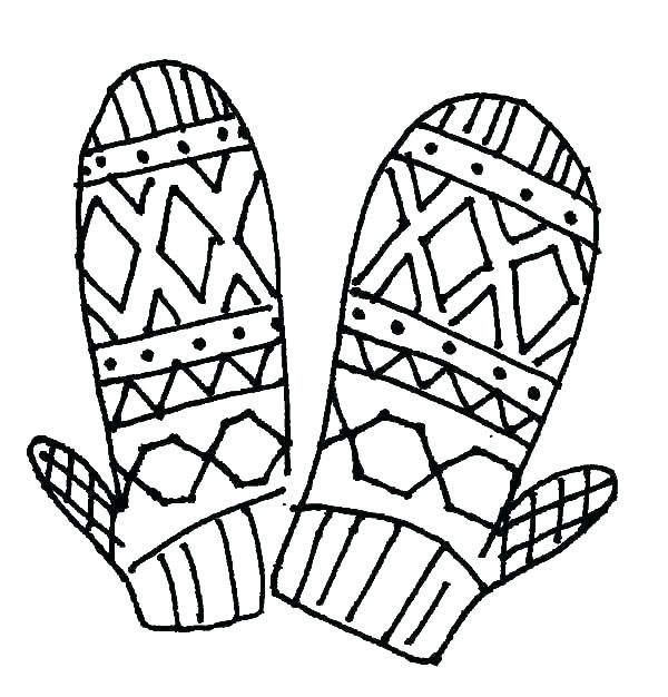 600x626 Coloring Pages Winter Mitten Coloring Pages Mittens