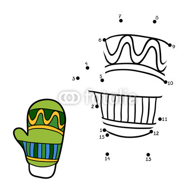 400x400 Numbers Game For Children, Mitten With A Geometric Pattern Buy