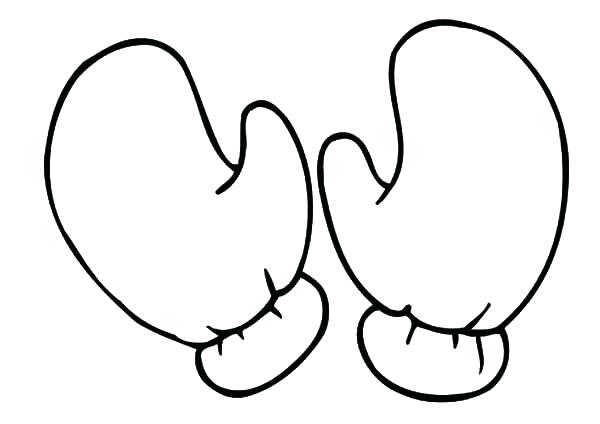 600x424 Mittens Drawing Blank For Free Download