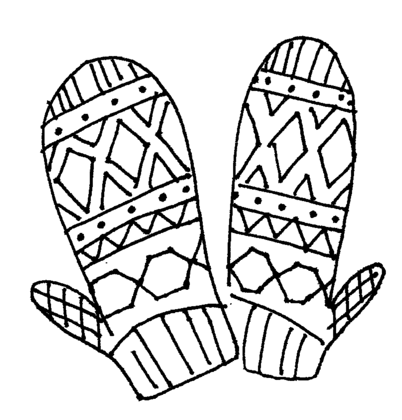 808x843 Mittens Drawing Blank For Free Download