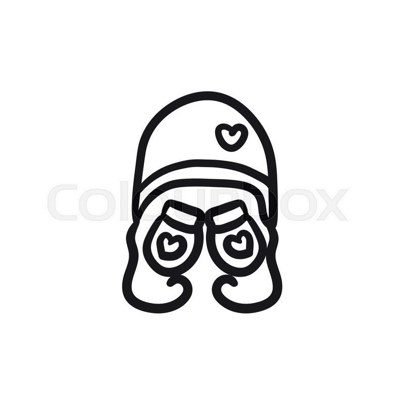 800x800 Hat And Mittens For Children Vector Stock Vector Colourbox