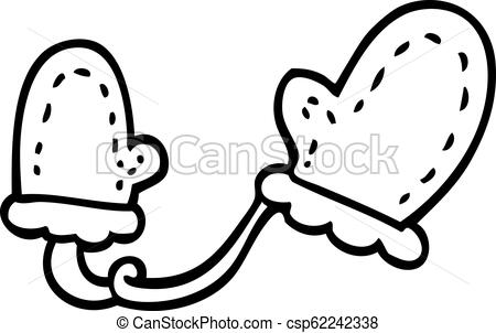 450x302 Line Drawing Cartoon Mittens
