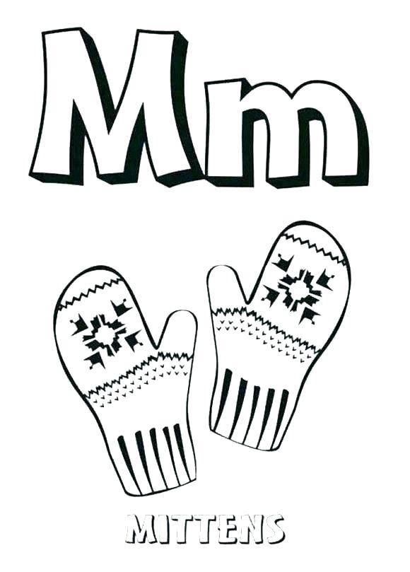 580x809 Free Mitten Coloring Pages