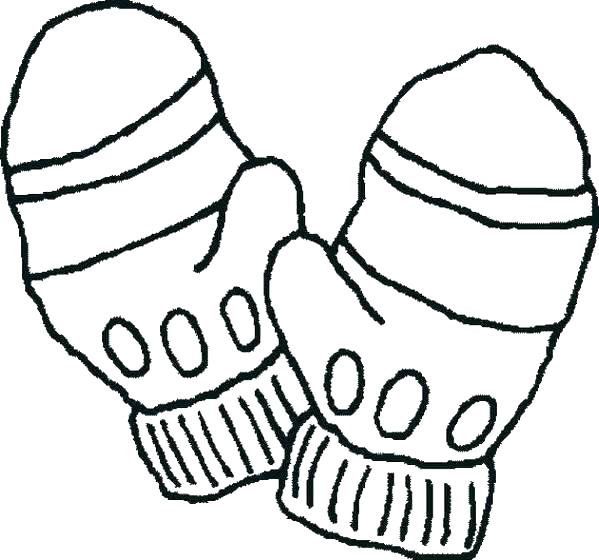 599x560 Mittens Drawing Scarf For Free Download