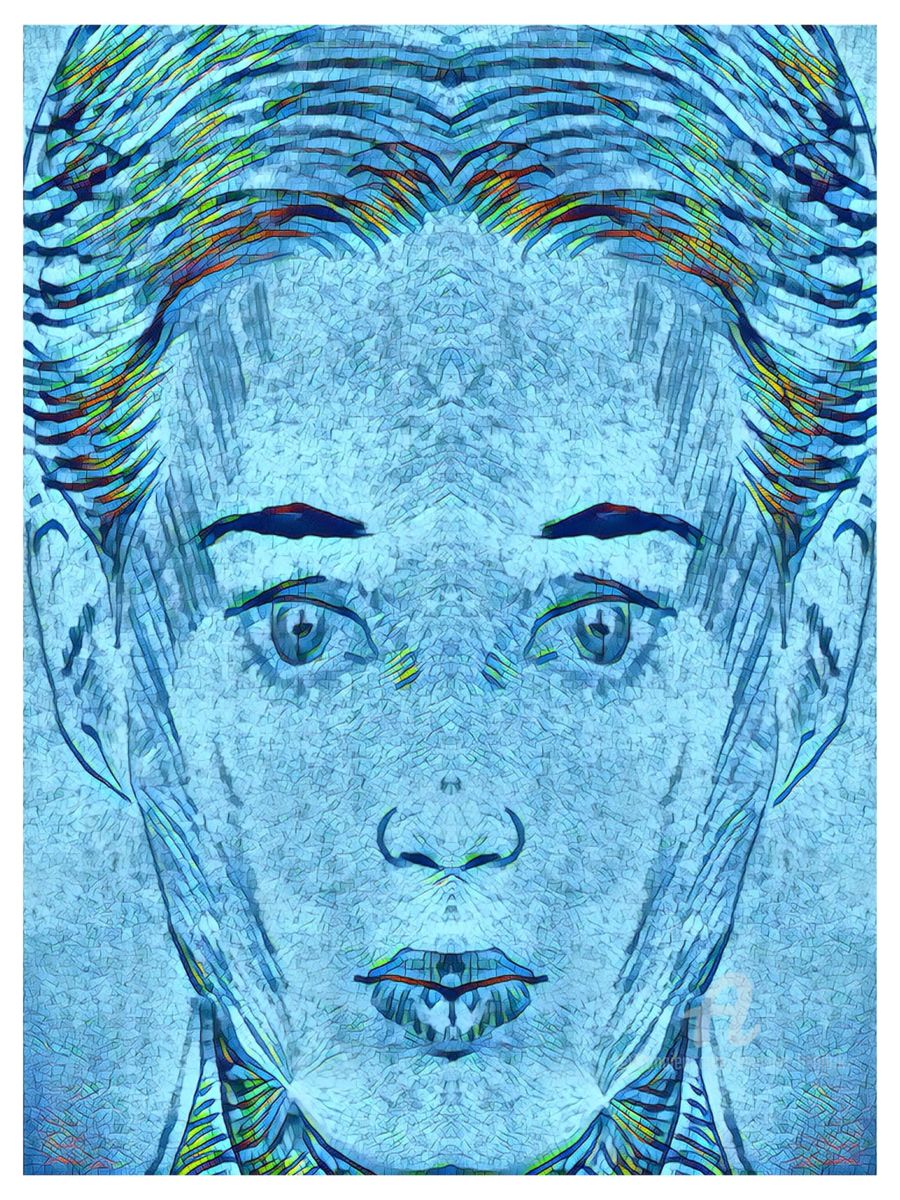 900x1200 Stellar Woman In Blue Mixed Media