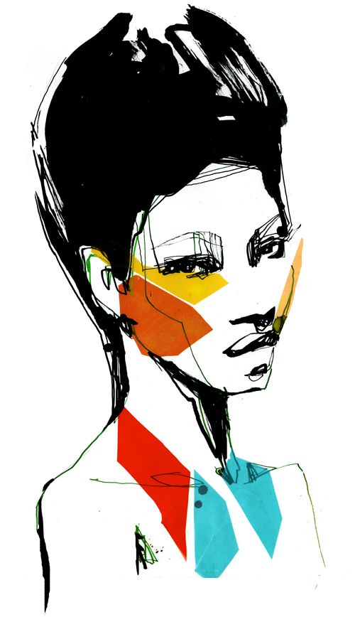 500x868 stina persson, stockholm, sweden, ink and coloured paper