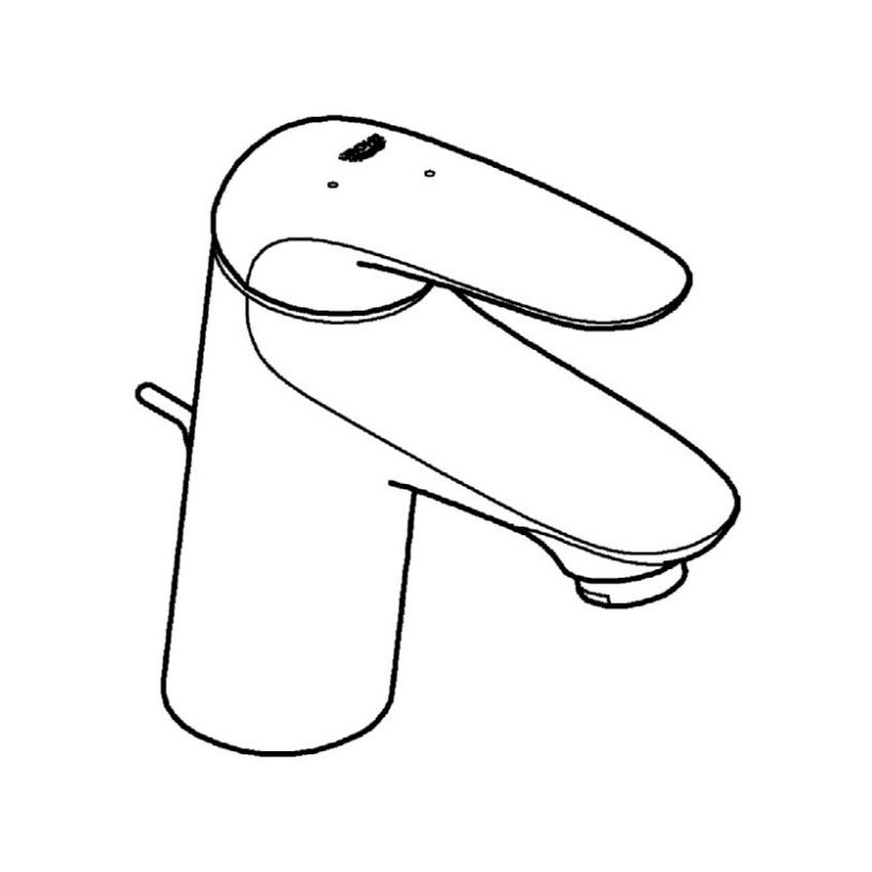 800x800 Grohe Eurostyle Basin Mixer With Waste S Size White