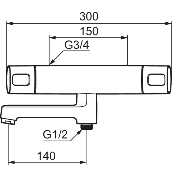 570x580 Mora Flexx Thermostatic Mixer