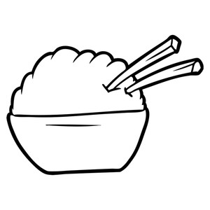 300x300 Cartoon Bowl Of Rice Royalty Free Stock Image