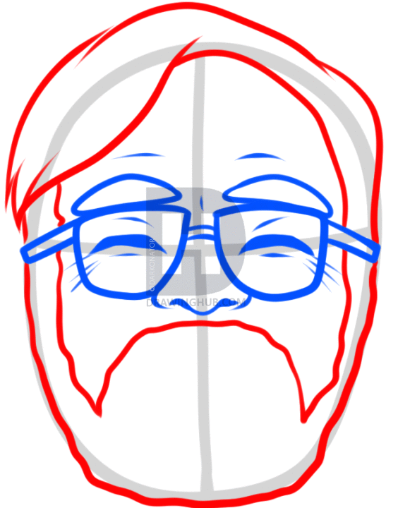 564x720 How To Draw Hayao Miyazaki, Studio Ghibli, Step