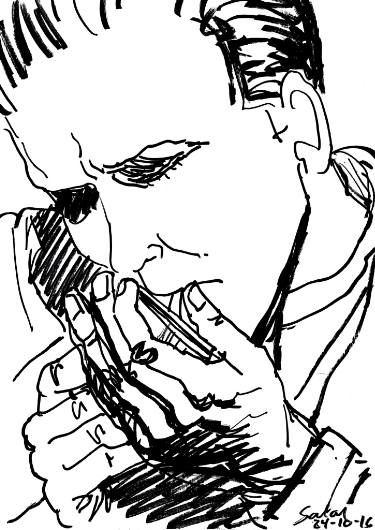 375x530 Mickey Lighting A Fag Drawing