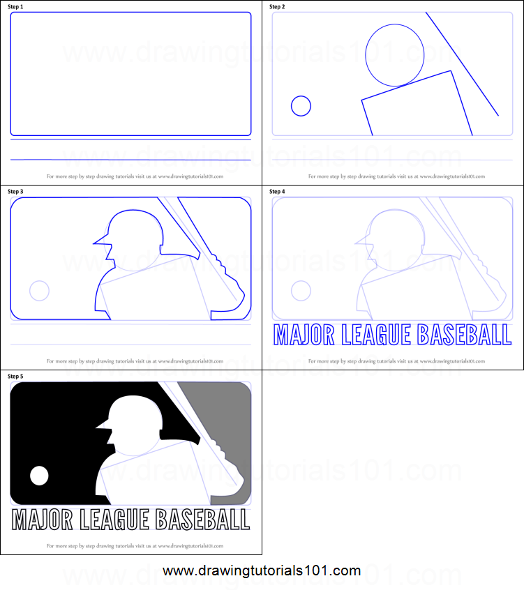 751x846 How To Draw Mlb Logo Printable Step
