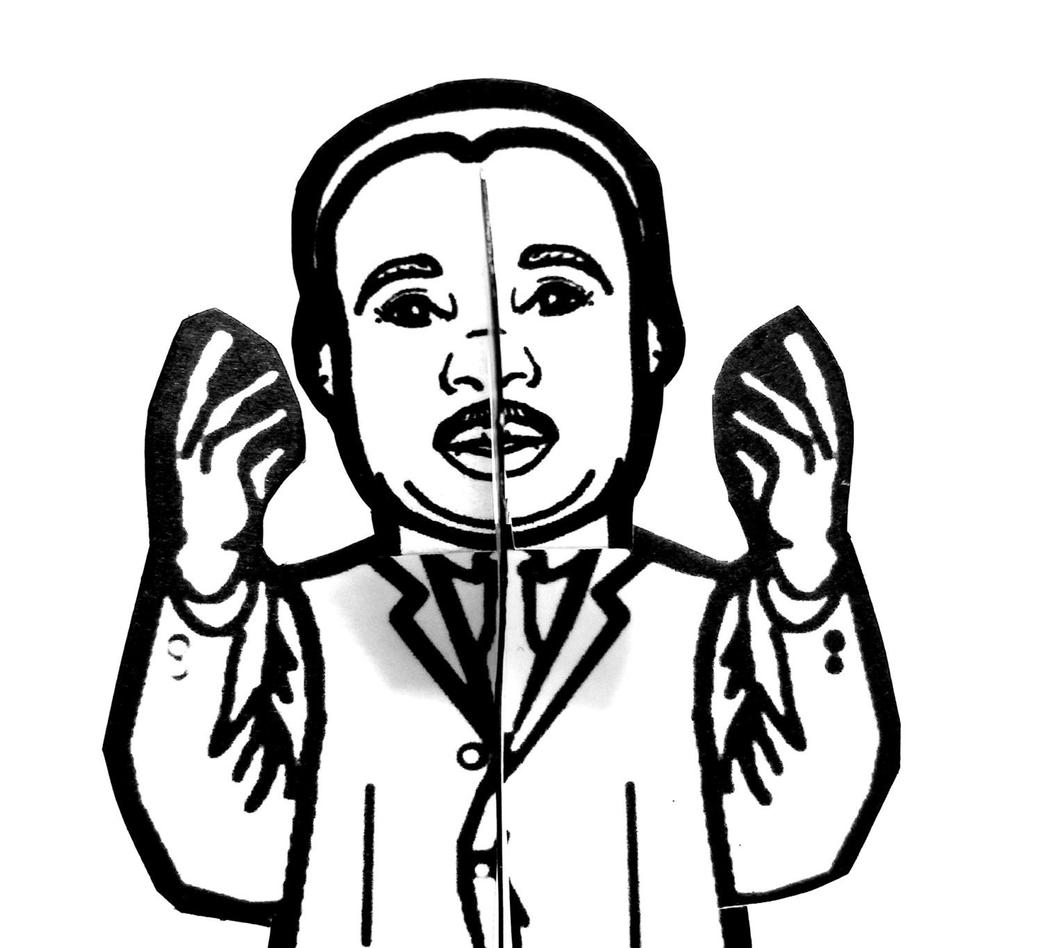 1500x1366 Martin Luther King Jr Paper Figure Printable Activity Etsy