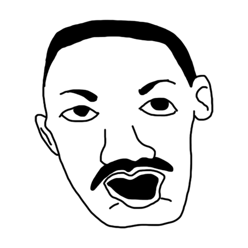 512x512 Badly Drawn Martin Luther King Jr