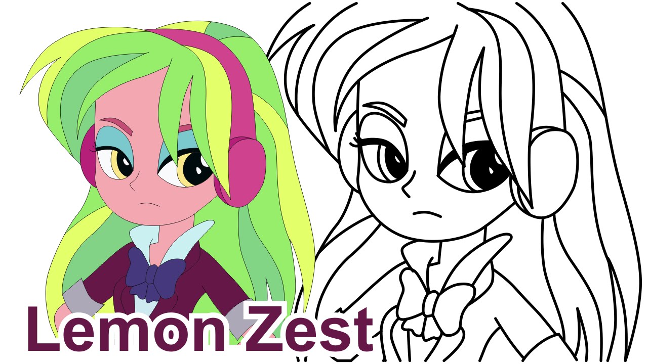 1280x720 How To Draw Lemon Zest Friendship Games Mlp Equestria Girls Step