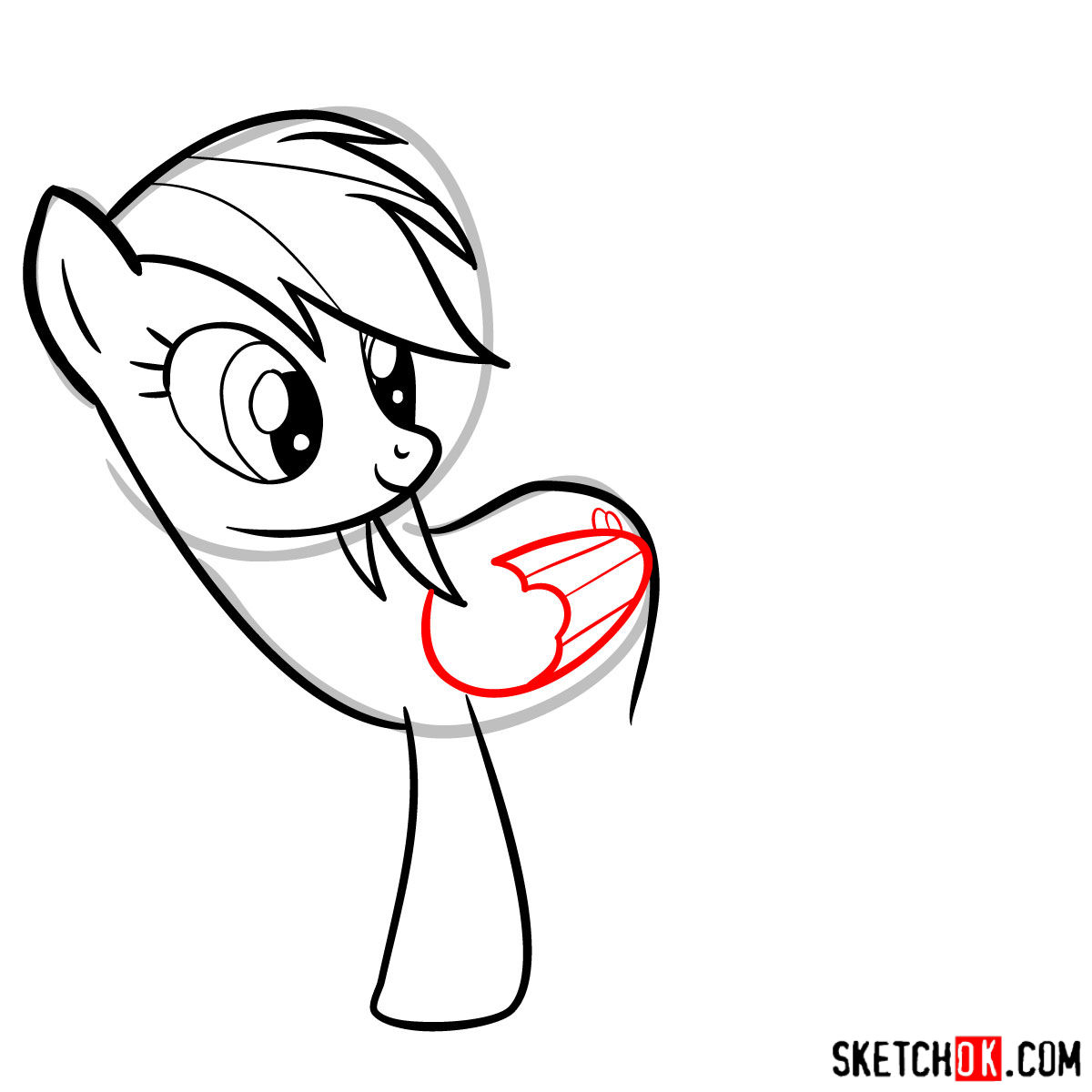 1200x1200 How To Draw Rainbow Dash Pony Mlp