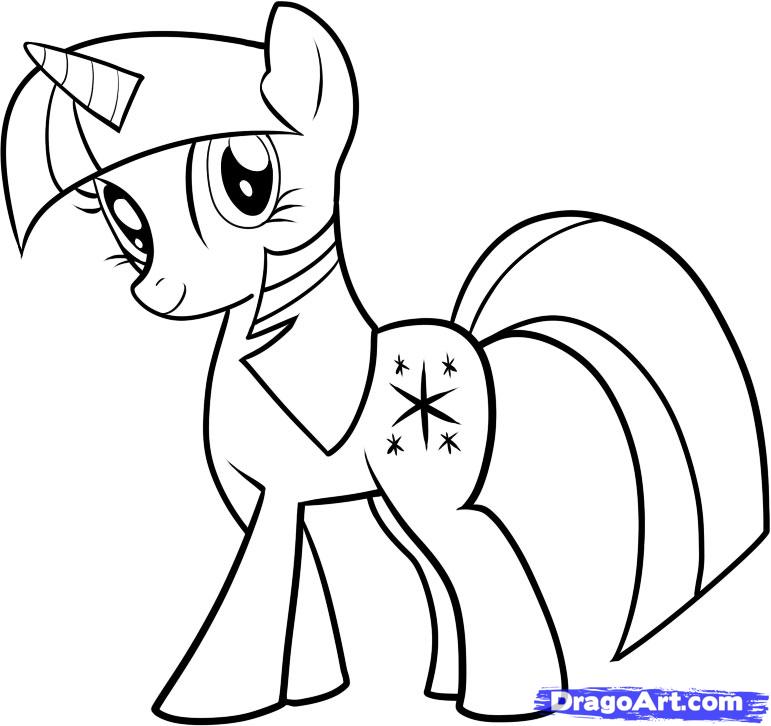 771x726 my little pony twilight sparkle drawings get coloring pages