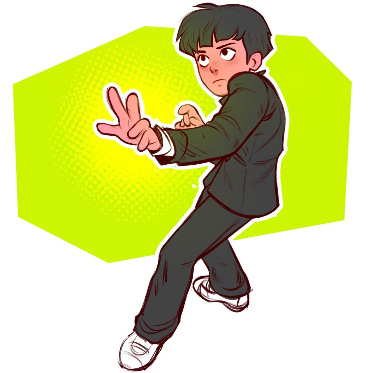 1280x1280 mob psycho is so cool i always mean to draw more characters
