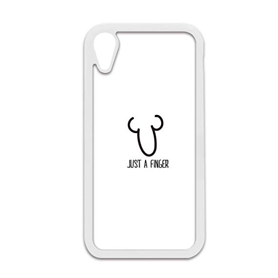 569x569 Just A Finger Funny Drawing Iphone Xr Cases White