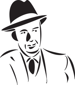 264x300 Illustration Of A Mafia Man Royalty Free Stock Image