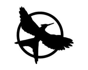 340x270 mockingjay symbol black and white