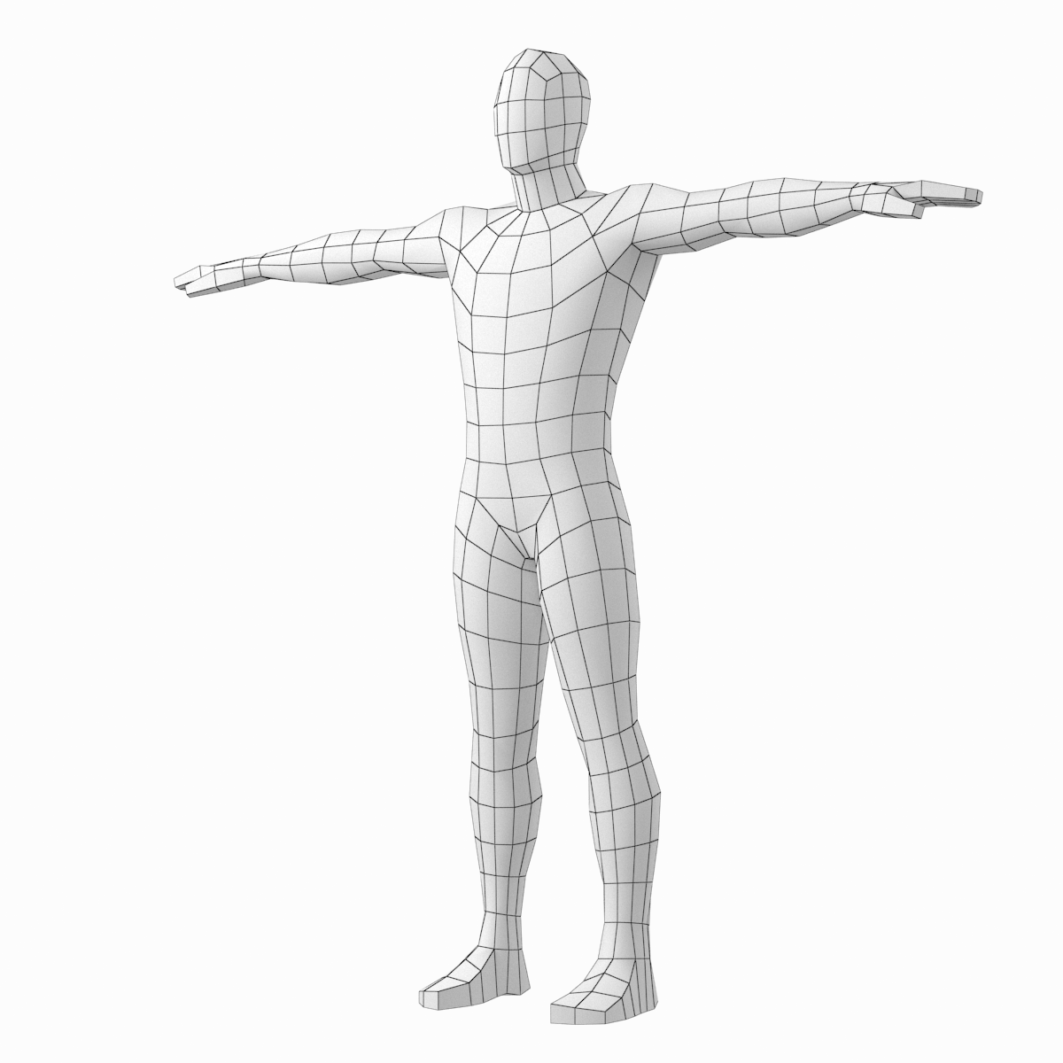 1200x1200 Female And Male Base Mesh In T Pose Model