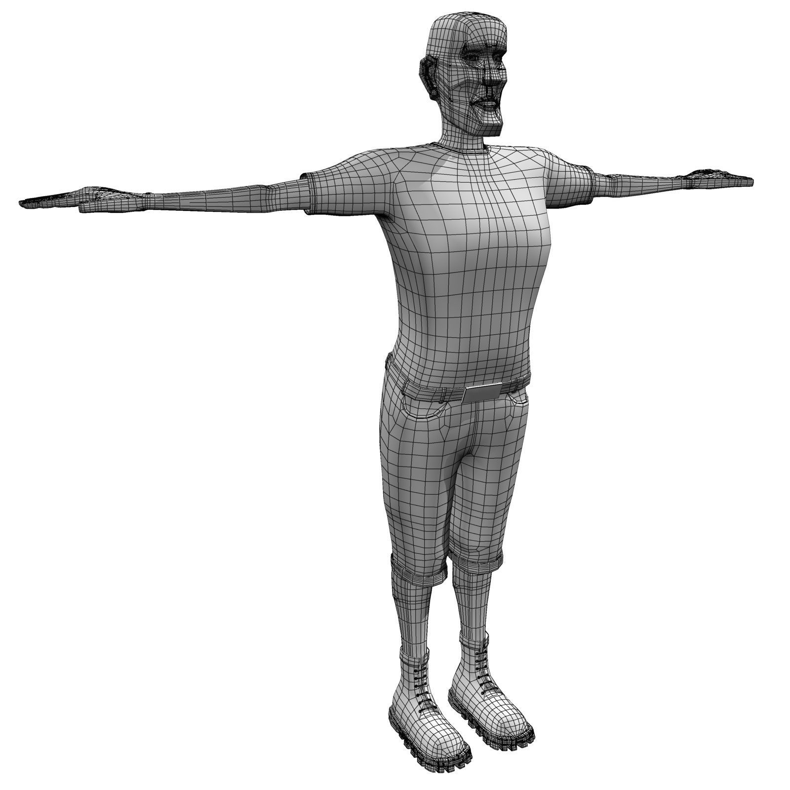 1600x1600 Man Body Builder Model Cgtrader