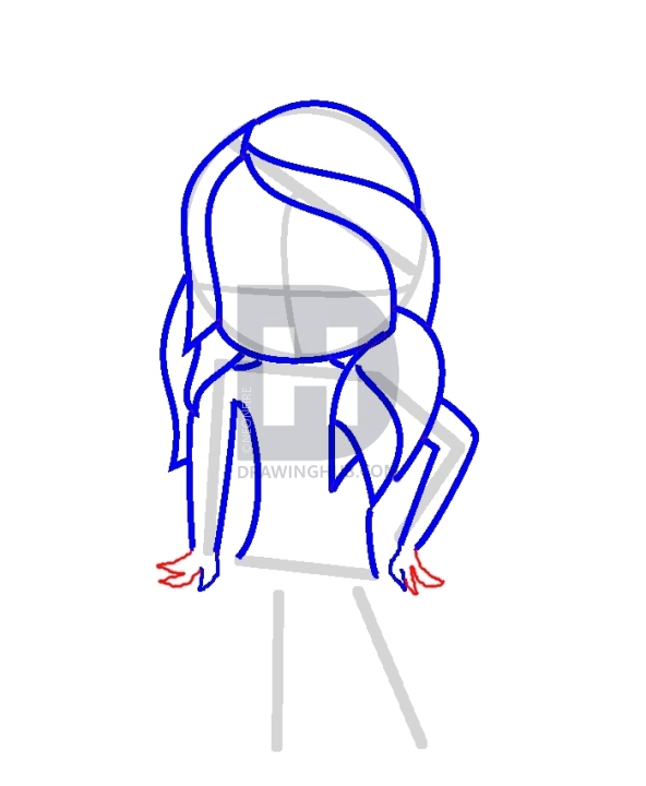 592x720 How To Draw A Chibi Model, Step