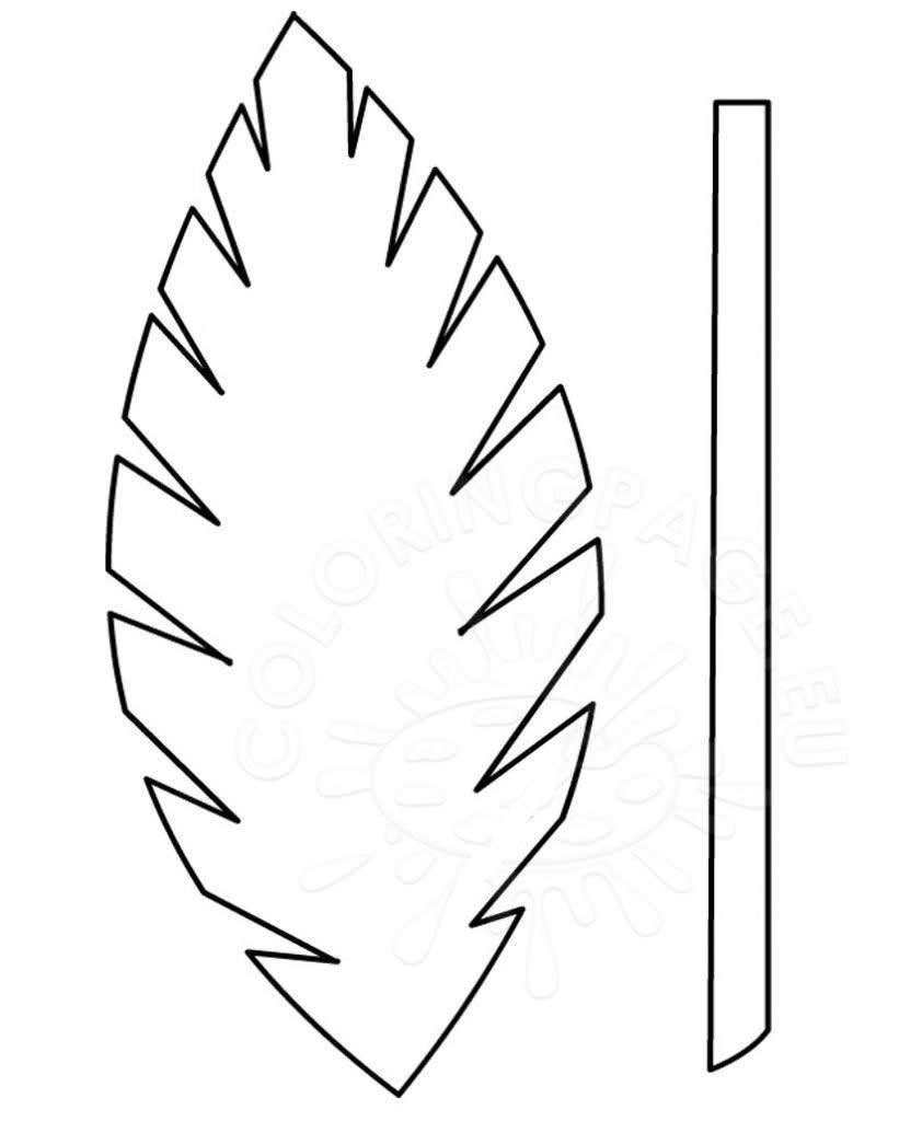 821x1024 enfeites de papel com moldes para festa tropical model leaf