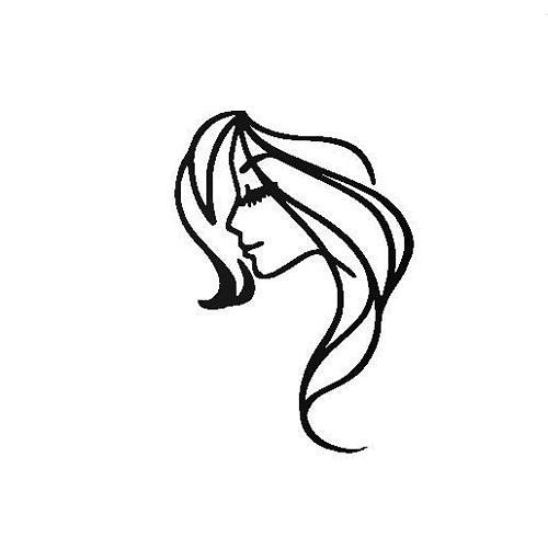 500x500 Girl Face Sketch Wall Art Printable Model Cgtrader