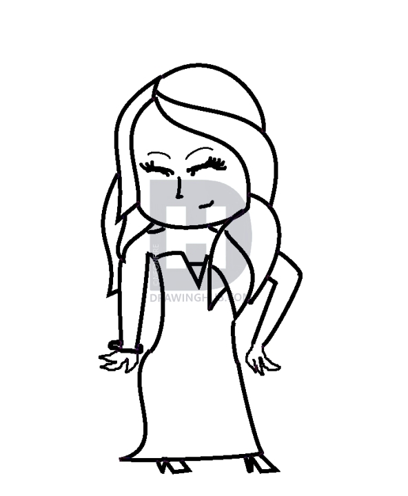 592x720 How To Draw A Chibi Model, Step