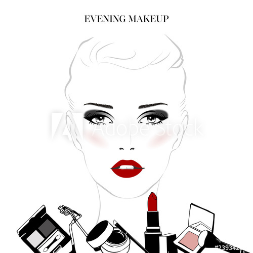 500x500 Makeup Tutorial, Evening Makeup Beautiful Female Woman Face