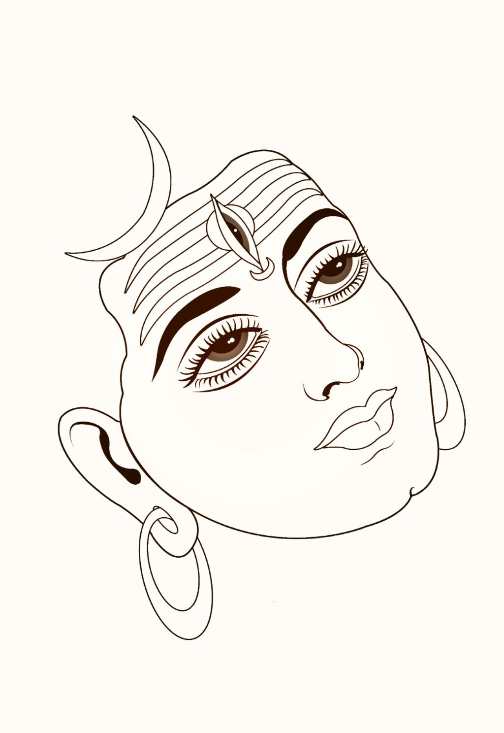 1024x1488 Shiva Face Minimal Model
