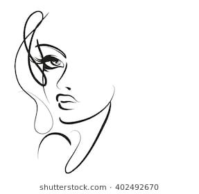 287x280 Vector Stylish Original Hand Drawn Graphics Portrait