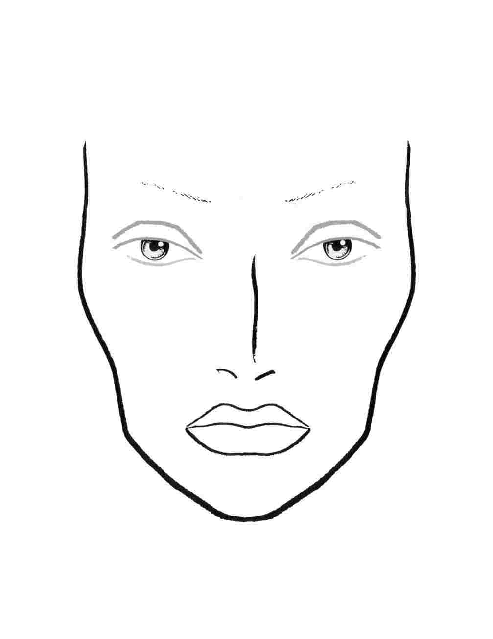 1007x1304 Face Chart Drawing