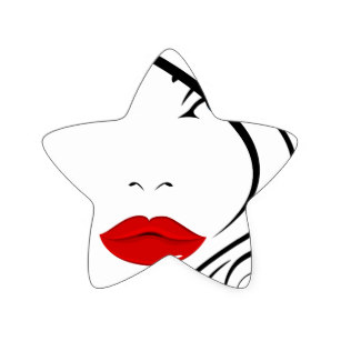 307x307 Draw Girl Face Stickers Zazzle Ca