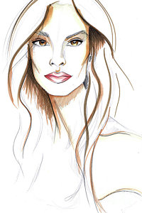 200x300 Face Model Drawings