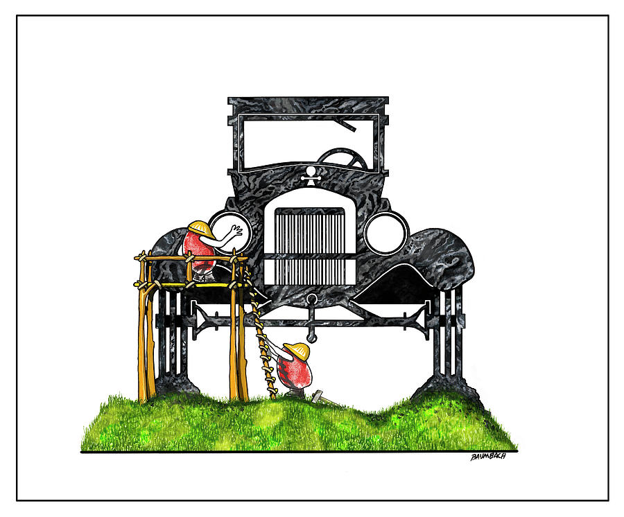 900x746 Ford Model T Painting