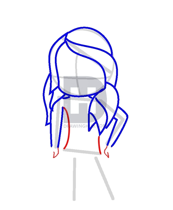592x720 How To Draw A Chibi Model, Step