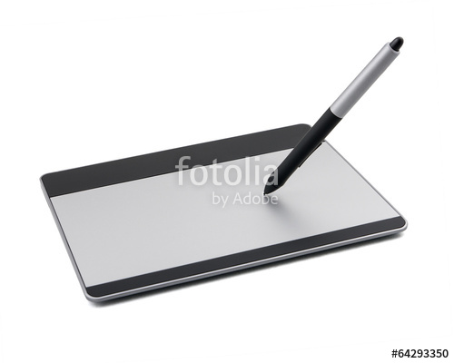 500x400 Graphic Tablet With Pen Drawing Stock Photo And Royalty Free