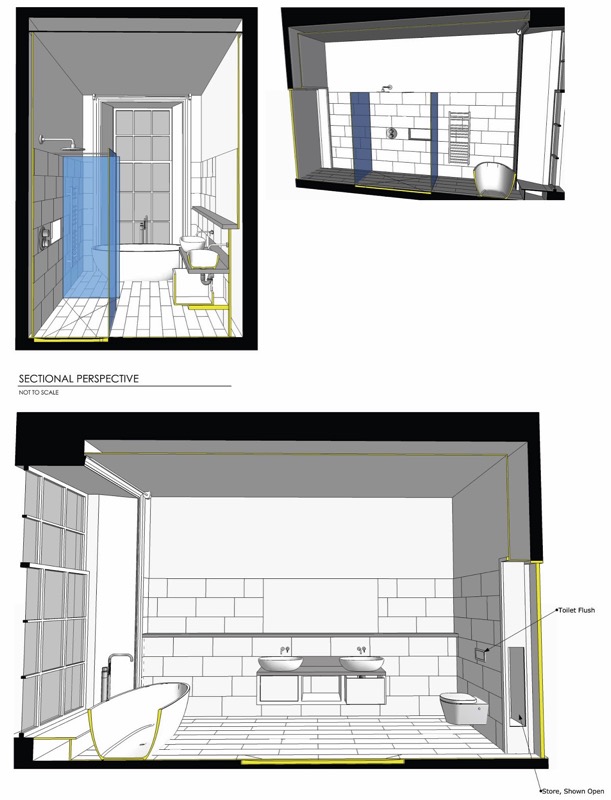 611x800 Contemporary Luxury Bathroom, Edinburgh New Town Architecture
