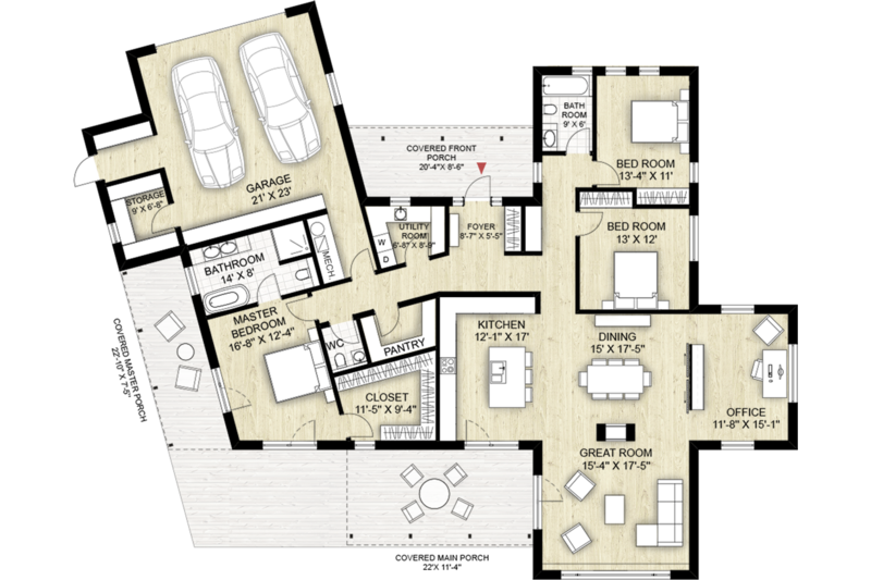 800x533 Modern Style House Plan