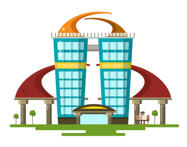 600x471 Abstract Modern Building Art Print