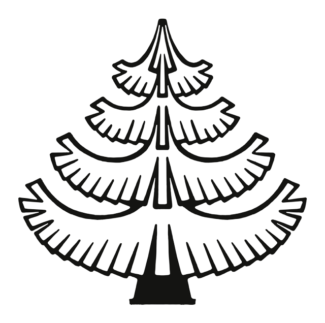 640x636 Christmas Tree Illustrations Unique Modern And Vintage Style