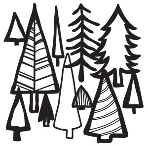 300x295 Merry Modern Tree Collage Urban Threads Unique And Awesome