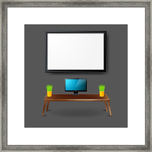 600x600 Mockup Modern Workplace Interior Template Layout Template Office