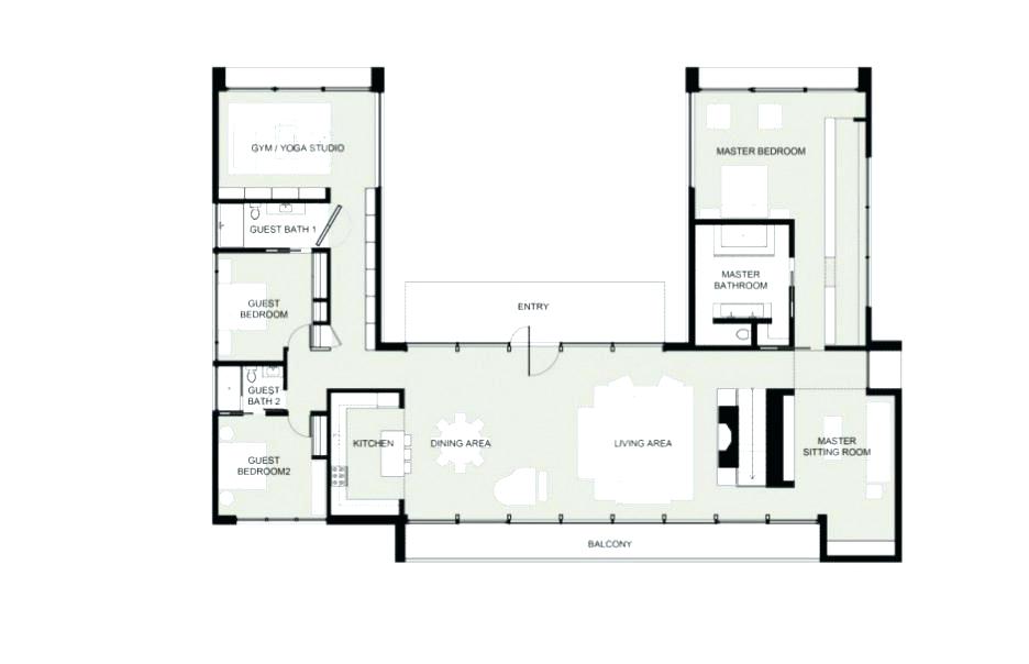 936x604 Modern Courtyard House Plan Interior Courtyard House Plans New