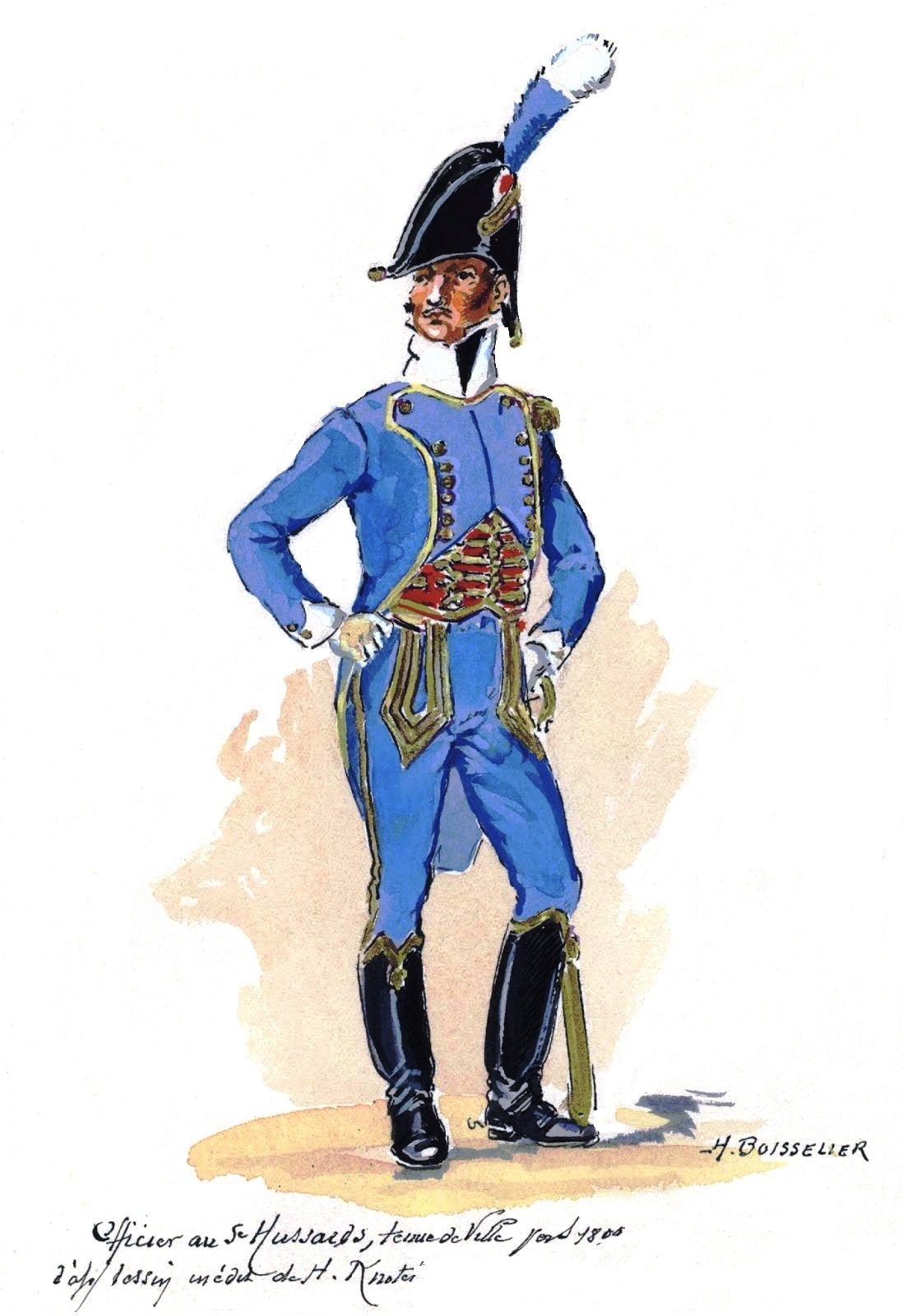 1098x1600 French Hussars, Officer, Tenue De Ville