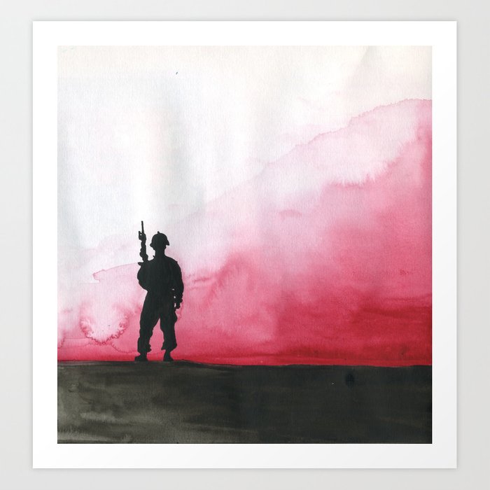 700x700 Lone Soldier Art Print