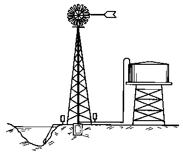 367x313 Drawn Windmill Wind Pump